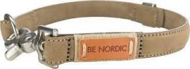BE NORDIC Leather Collar - bőr nyakörv (homokszín) kutyák részére (S) 35cm/15mm