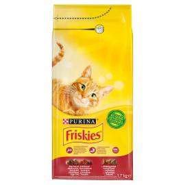 FRISKIES Marhával, csirkével és zöldségekkel száraz macskaeledel 1,7 kg