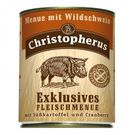 Christopherus Dog konzerv Adult Exclusive húsmenü vaddisznóval 800g