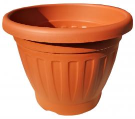 Virágcserép Firenze 23 cm műanyag terracotta