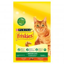 FRISKIES Indoor Csirkével és hozzáadott kerti zöldségekkel száraz macskaeledel 10kg