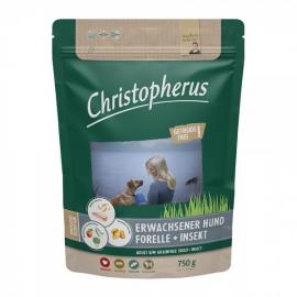 Christopherus Dog Adult Grainfree Pisztráng és rovar Small&medium; 750g