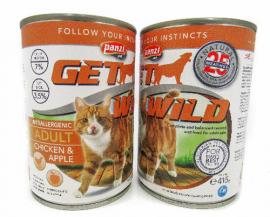 Panzi Getwild Adult (csirke,alma) konzerv - Felnőtt macskák részére 415g