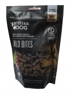 PrimaDog Snack Wild bites soft Fürjjel és Galagonyával 150g