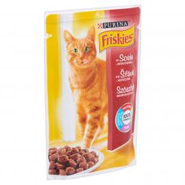 FRISKIES Szószban Marhával nedves macskaeledel 85g