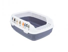 MACSKA WC DELIO PEREMMEL MACSKAMINTÁS 38X20X50 CM SZÜRKE/FEHÉR