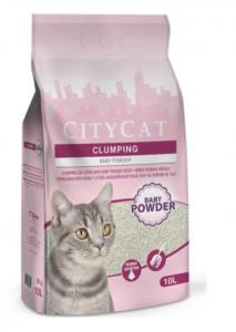 Citycat csomósodó macskaalom fehér Baby Powder (bentonit) 10l