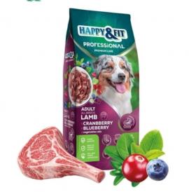 Happy&Fit; Professional Adult Dog Lamb+Cranberries+Blueberries 19kg