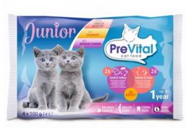 PreVital alutasak macska junior vegyes íz 4x100g Multipack