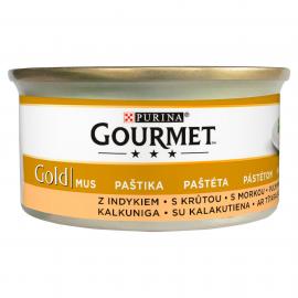 GOURMET GOLD Pulykával pástétom nedves macskaeledel 85g