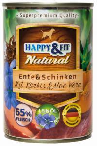 Happy&Fit Natural Ente&Schinken mit Kürbis&Aloe Vera 400g