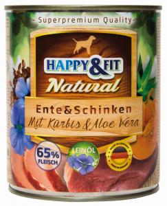 Happy&Fit Natural Ente&Schinken mit Kürbis&Aloe Vera 800g