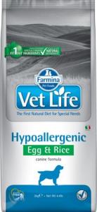 Vet Life Natural Diet Dog Hipo Egg&rice 12kg