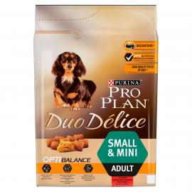 PRO PLAN Small & Mini Adult OPTIBALANCE DUO DÉLICE marhában gazdag száraz kutyaeledel 2.5kg