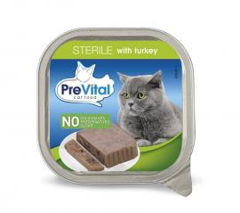 Prevital macskaeledel tálcás 100g steril pulyka