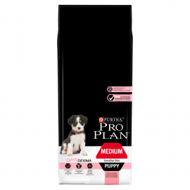 PRO PLAN Medium Puppy OPTIDERMA lazacban gazdag száraz kutyaeledel 12kg