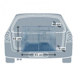 Ketrec Fém Dupla S-M 90x64x79cm