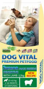 Dog Vital Junior Sensitive Maxi Breeds Lamb 12kg