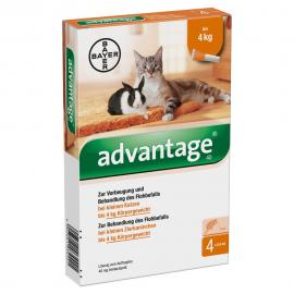 Advantage macska/nyúl 0,4 ml 4 kg alatt 1 db pipetta