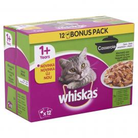 WHISKAS ALUTASAK 12-PACK HALASHÚSOS CASSEROLE 12x85GR