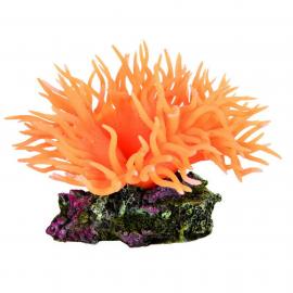 AKVÁRIUM DEKOR KERÁMIA ÉS SZILIKON TENGERI RÓZSA NARANCSSÁRGA