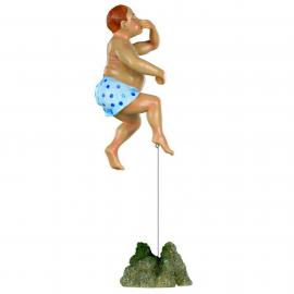 AKVÁRIUM DEKOR KERÁMIA FÜRDŐZŐ FÉRFI ALAK ÚSZÓ 14CM