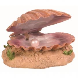 AKVÁRIUM DEKOR KERÁMIA LEVEGŐ PUMPÁVAL NYÍLÓ KAGYLÓ 15CM