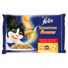 FELIX SENSATIONS SAUCES Házias válogatás szószban nedves macskaeledel 4x85g