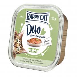 HAPPY CAT DUO PÁSTÉTOMOS FALATKÁK SZÁRNYAS-BÁRÁNY 100gr