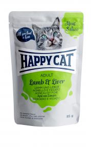 HAPPY CAT POUCH SZÓSZ BÁRÁNY-MÁJ 24x85gr