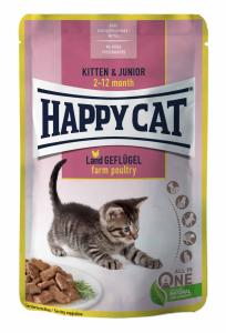 HAPPY CAT POUCH HÚS JUNIOR CSIRKE 85gr