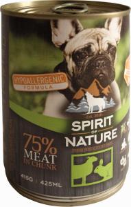 Spirit of Nature Dog konzerv Bárányhússal és Nyúlhússal 415gr