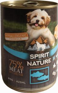 Spirit of Nature Dog konzerv Tonhallal és Lazaccal 415gr