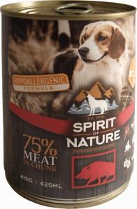 Spirit of Nature Dog konzerv Vaddisznóhússal 415gr