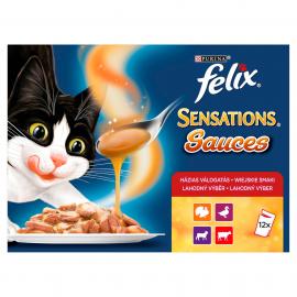 FELIX SENSATIONS SAUCES Házias válogatás szószban nedves macskaeledel 12x85g