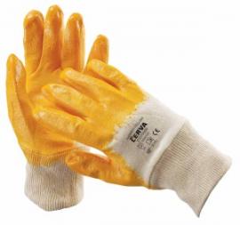 Kesztyű textil nitril sárga 8-as