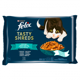 Felix Shreds Halas Válogatás szószban macskának 4 x 80 g