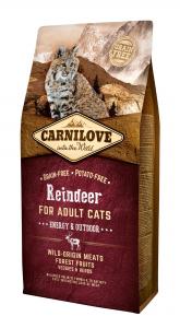 CARNILOVE CAT ADULT REINDEER ENERGY & OUTDOOR- RÉNSZARVAS HÚSSAL 6kg