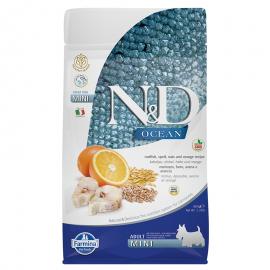 N&D Ocean Dog tőkehal,tönköly, zab&narancs Adult mini 800g