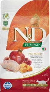 N&D Cat Grain Free Pumpkin Neutered Fürj ivartalanított 1,5kg