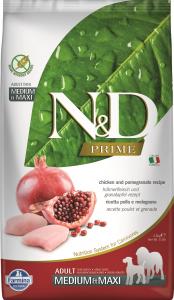 N&D Prime Dog csirke&gránátalma adult medium&maxi 2,5kg