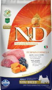 N&D Dog Grain Free bárány&áfonya sütőtökkel adult mini 2,5kg