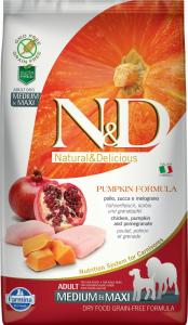 N&D Dog Grain Free csirke&gránátalma sütőtökkel adult medium&maxi 2,5kg