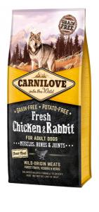 Carnilove Fresh Adult Dog csirke & nyúl Muscles, Bones & Joints 12kg