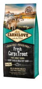 Carnilove Fresh Adult Dog ponty & pisztráng Hair & Healthy Skin 12kg
