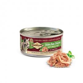 CARNILOVE CAT CHICKEN, DUCK & PHEASANT CAN- CSIRKE, KACSA ÉS FÁCÁN HÚSSAL KONZERV 100G 