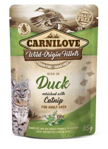 CARNILOVE CAT TASAKOS DUCK WITH CATNIP - KACSA MACSKAMENTÁVAL 85G 