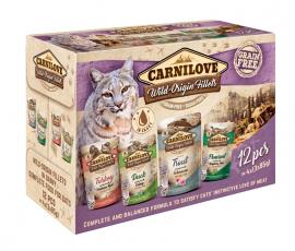 CARNILOVE CAT TASAKOS MULTIPACK - PULYKA,KACSA,PISZTRÁNG, FÁCÁN 12X85G 