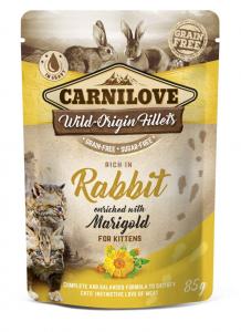 CARNILOVE CAT TASAKOS RABBIT WITH MARIGOLD - NYÚL KÖRÖMVIRÁGGAL 85G 