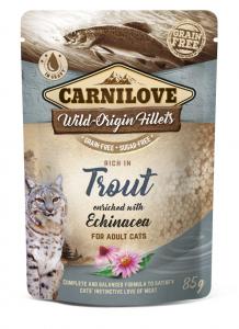 CARNILOVE CAT TASAKOS TROUT WITH ECHINACEA - PISZTRÁNG ECHINACEÁVAL 85G 